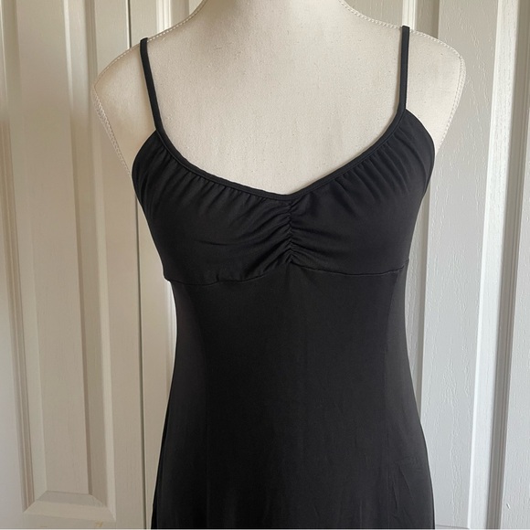 Whimsigoth Babydoll Slip Dress Women’s L Black Preppy Dark Romance Arna Midi - Picture 5 of 16